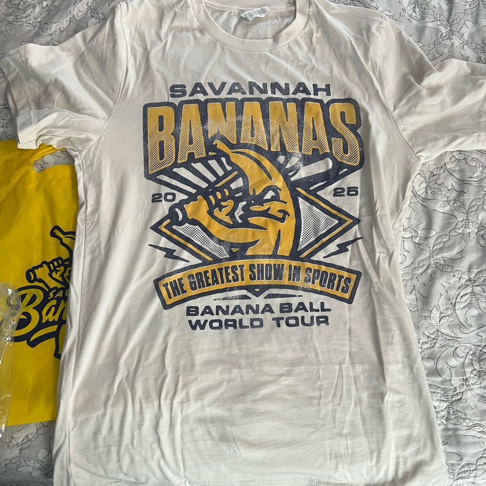 Savannah Bananas World Tour White Graphic T-Shirt